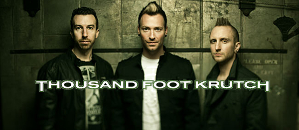 Banner photo featuring the band members of Thousand Foot Krutch. The band's name is overlayed across the photo.